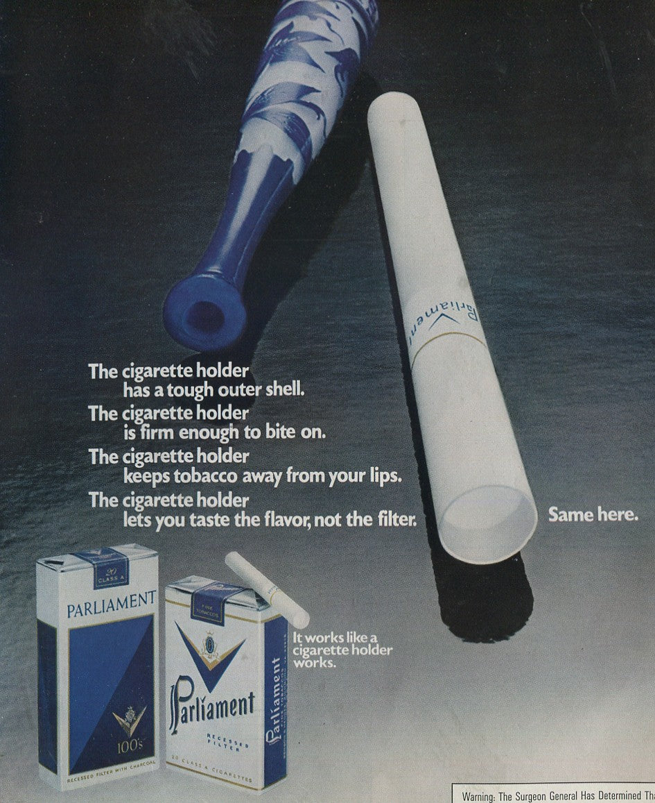 Antique Advertisements – Parliament Cigarette Family of 10 Ads (1960s–1980s) - Lot #1