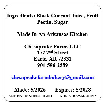 Organic Black Currant Jelly – Deep, Bold, Naturally Tart