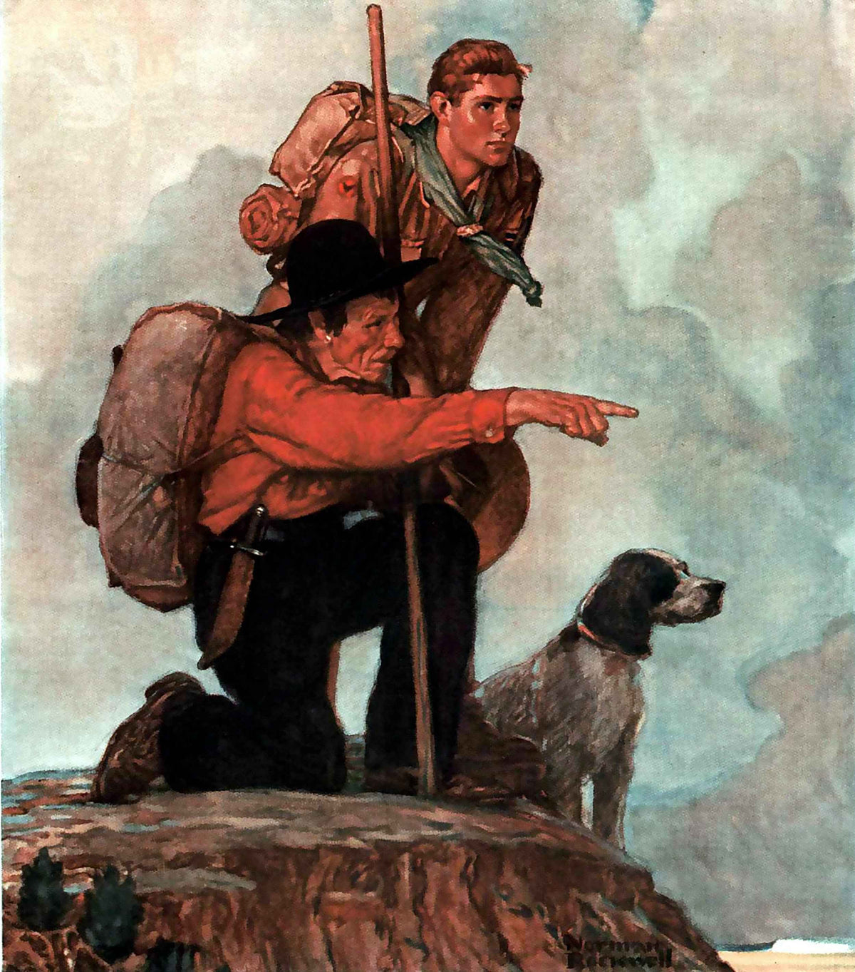 Carry On 1934 - Boy Scout - Norman Rockwell Print - Heavy Cardstock - Matte Print