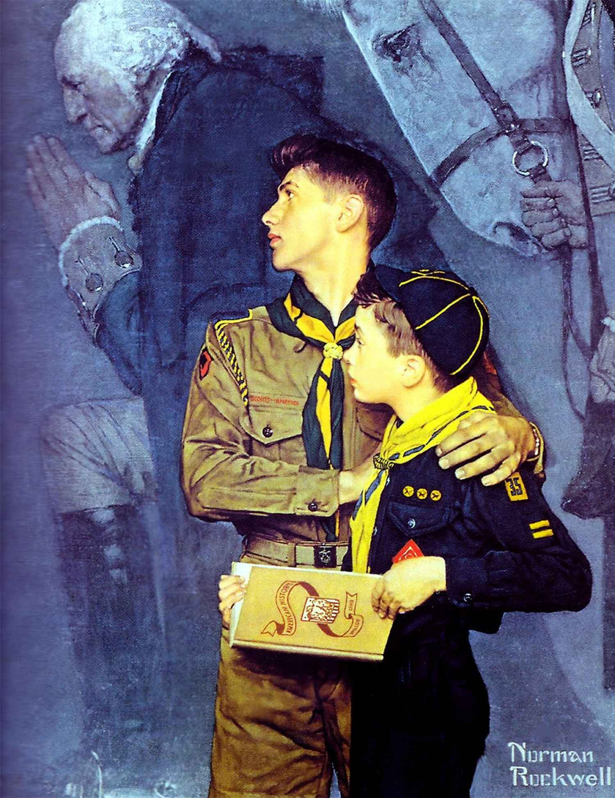 Our Heritage 1950 - Boy Scout - Norman Rockwell Print - Heavy Cardstock - Matte Print