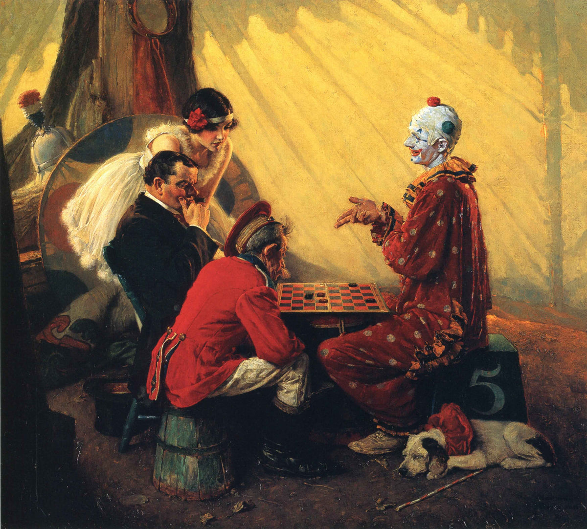 Checkers 1928 - Norman Rockwell Print - Heavy Cardstock - Matte Print