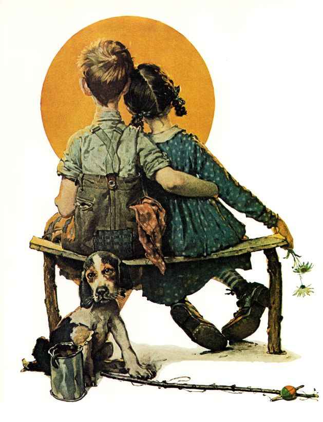 First Love 1926 - Norman Rockwell Print - Heavy Cardstock - Matte Print