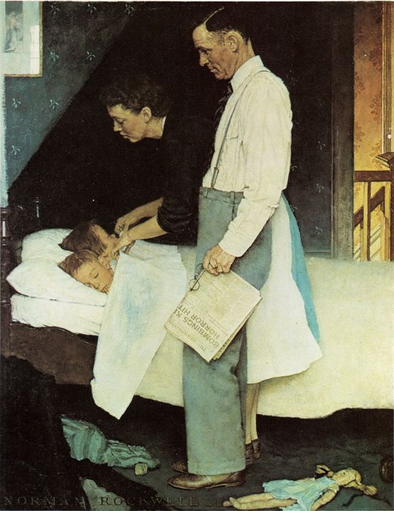 Freedom From Fear 1943 - Norman Rockwell Print - Heavy Cardstock - Matte Print