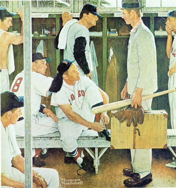 New Man On The Team 1957 - Norman Rockwell Print - Heavy Cardstock - Matte Print