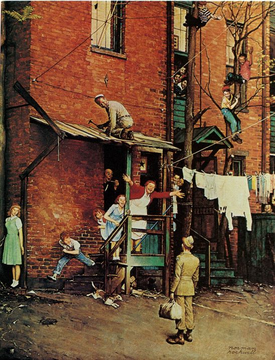 On Leave 1945 - Norman Rockwell Print - Heavy Cardstock - Matte Print