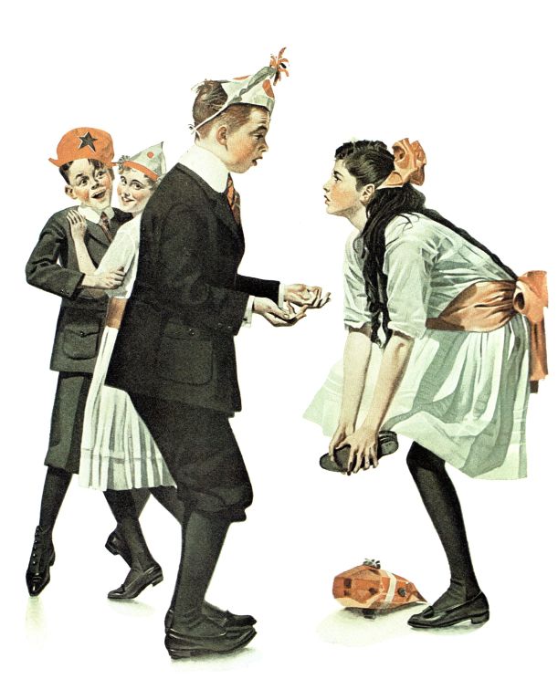 Pardon Me 1918 - Norman Rockwell Print - Heavy Cardstock - Matte Print