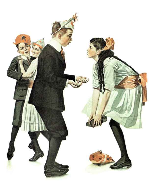 Pardon Me 1918 - Norman Rockwell Print - Heavy Cardstock - Matte Print