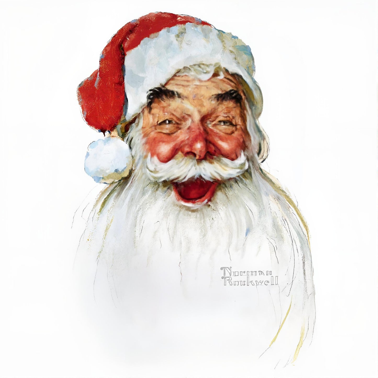 Santa Claus Portrait 1920 - Norman Rockwell Print - Heavy Cardstock - Matte Print