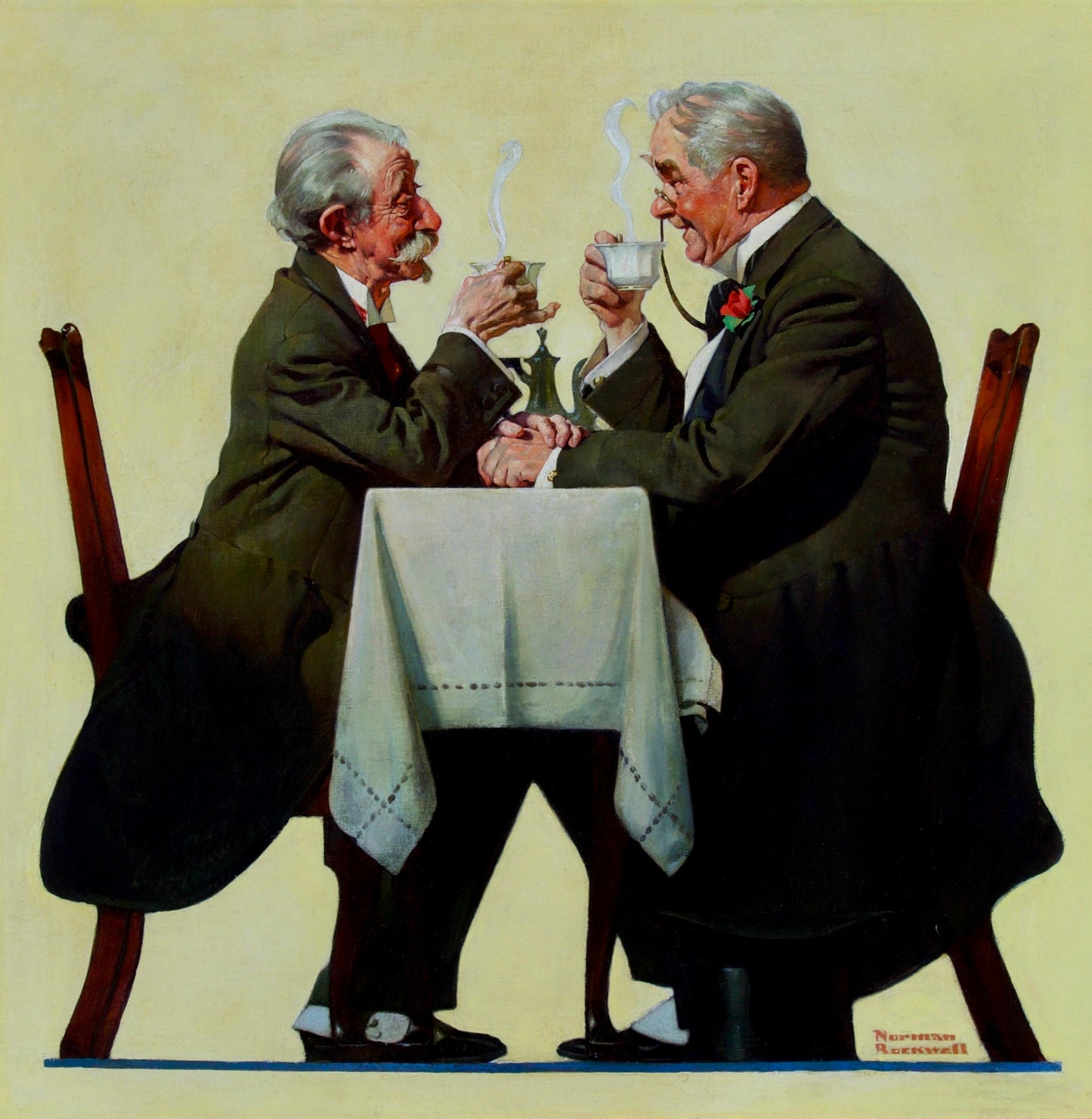 Tea Time 1948 - Norman Rockwell Print - Heavy Cardstock - Matte Print