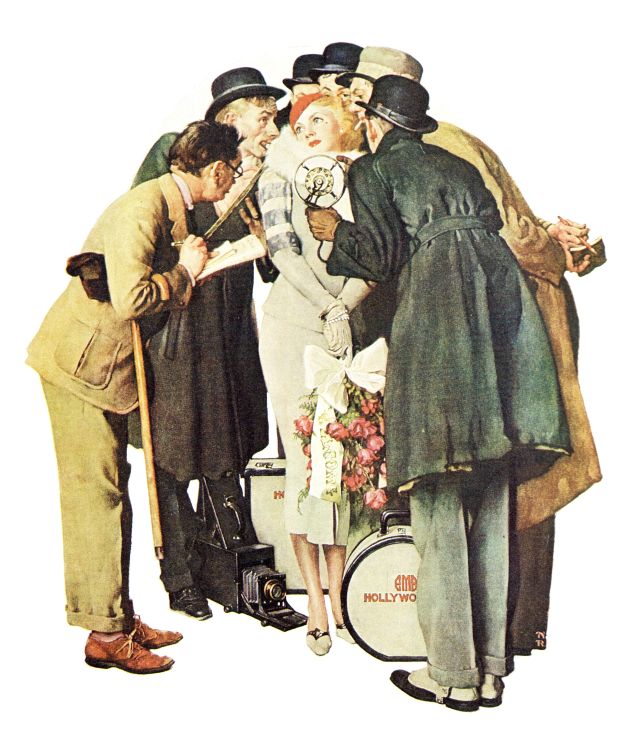 The Interview 1936 - Norman Rockwell Print - Heavy Cardstock - Matte Print