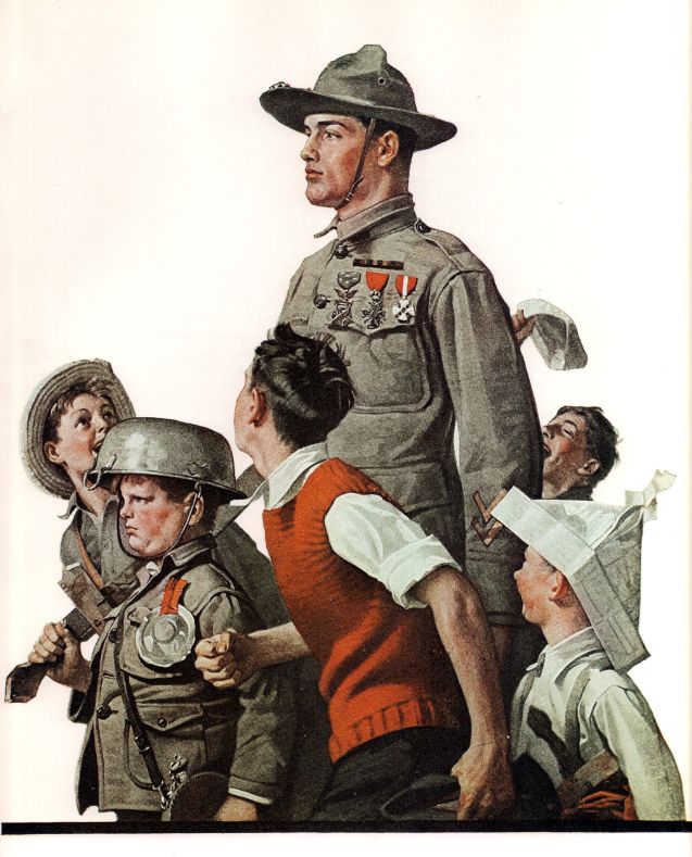 The Nation's Hero 1919 - Norman Rockwell Print - Heavy Cardstock - Matte Print