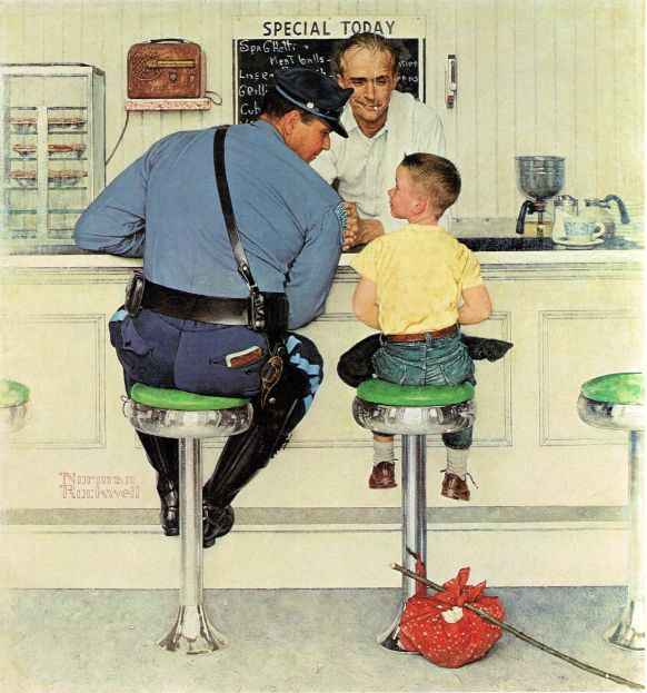 The Runaway 1958 - Norman Rockwell Print - Heavy Cardstock - Matte Print