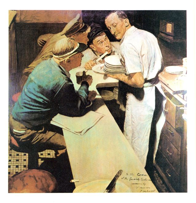 War News 1945 - Norman Rockwell Print - Heavy Cardstock - Matte Print