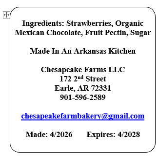 Arkansas‑Grown Chocolate Strawberry Gourmet Jam