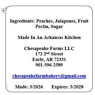 Peach Jalapeño Jam – Handmade, Arkansas Grown, Gourmet Sweet