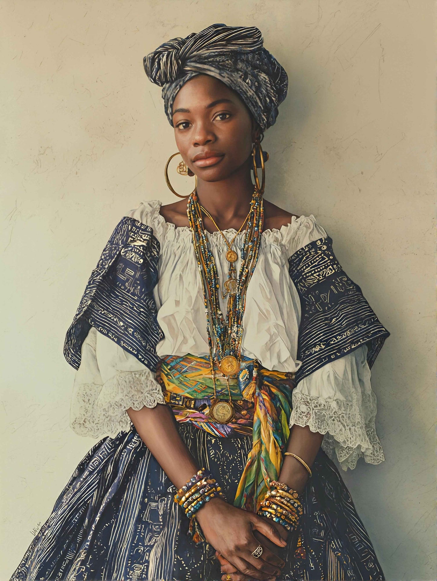 Woman From Cabo Verde - African Woman Ethnic Portrait Print - Heavy Cardstock - Matte Print