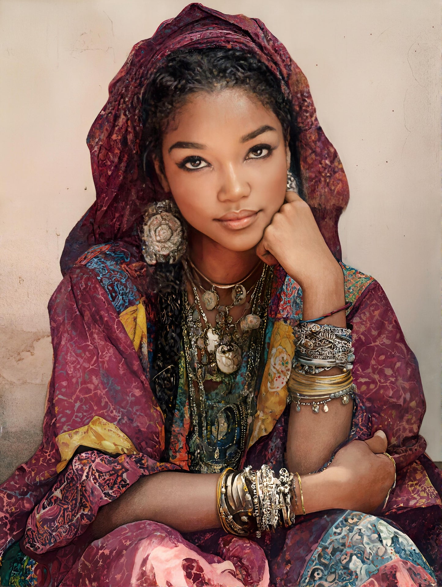 Woman From Comoros - African Woman Ethnic Portrait Print - Heavy Cardstock - Matte Print