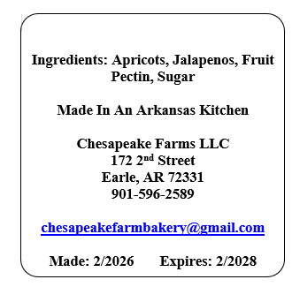 Apricot Jalapeño Pepper Jam – Gourmet Spread, Small Batch - Chesapeake Farms LLC - Gourmet Jams/Jellies & Coffee - Original Artworks - Antiques