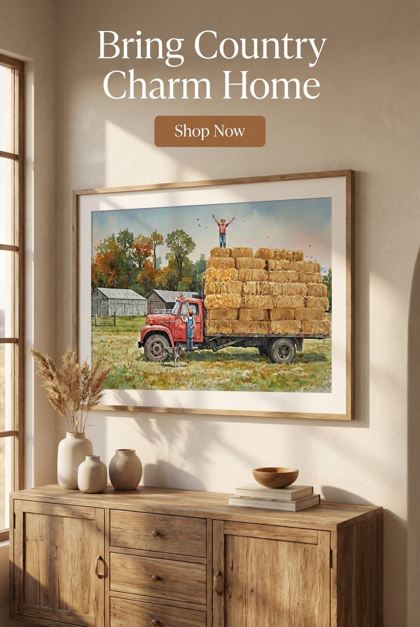 Putting Up Straw - Digital Wall Art – Instant Download - Chesapeake Farms LLC - Gourmet Jams/Jellies & Coffee - Original Artworks - Antiques