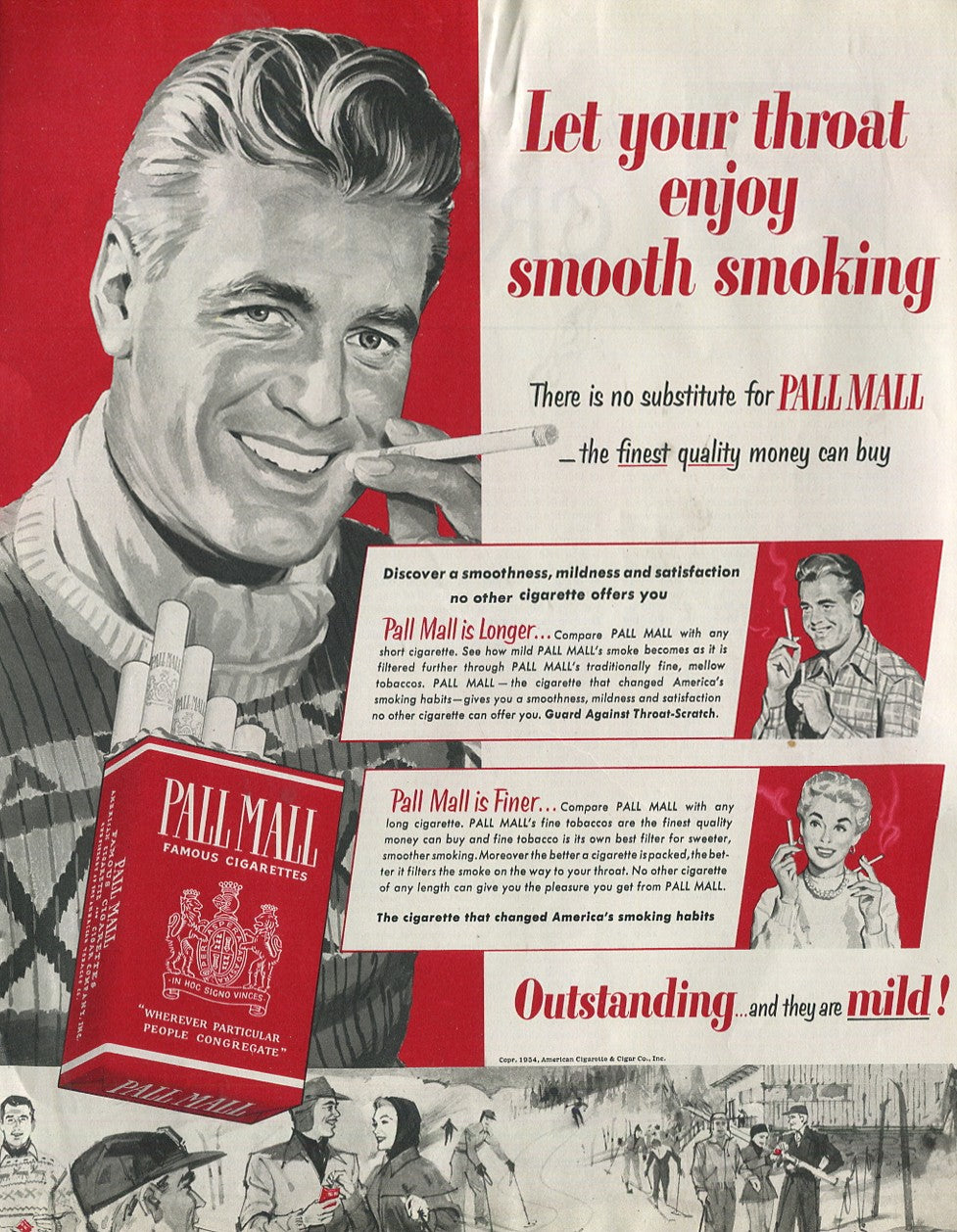 Antique Pall Mall Cigarette Advertisements – Lot of 10 Original Ads (1950s–1970s) – #3
