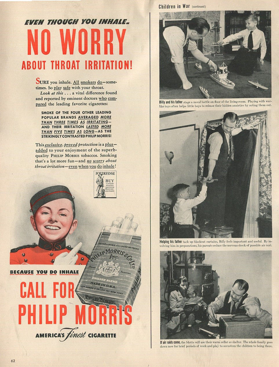Antique Philip Morris Cigarette Advertisements – Complete 10‑Ad Collection (1940s–1950s) – Lot #2