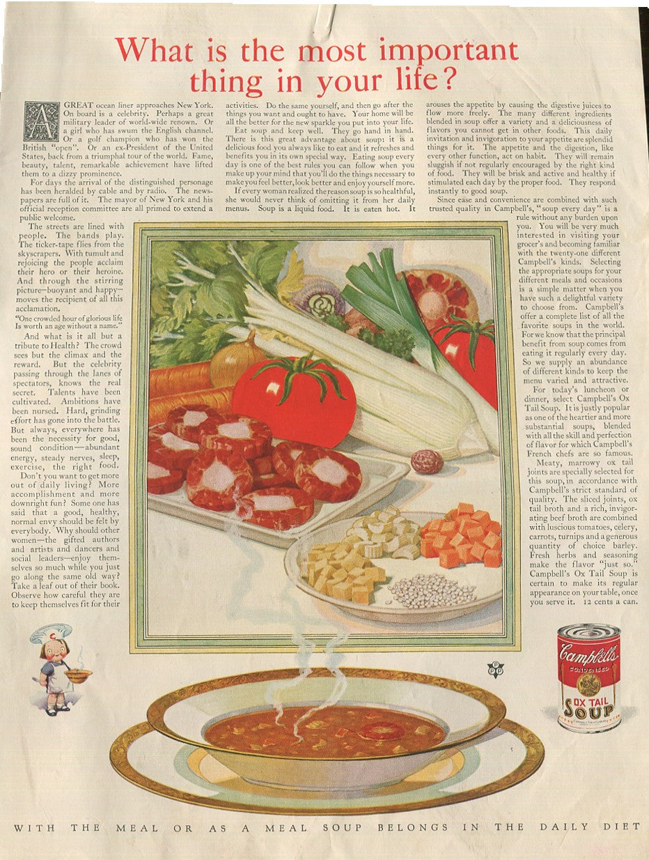 Antique Campbell’s Soup Advertisements (10 Total) – 1920s–1940s – Lot #2