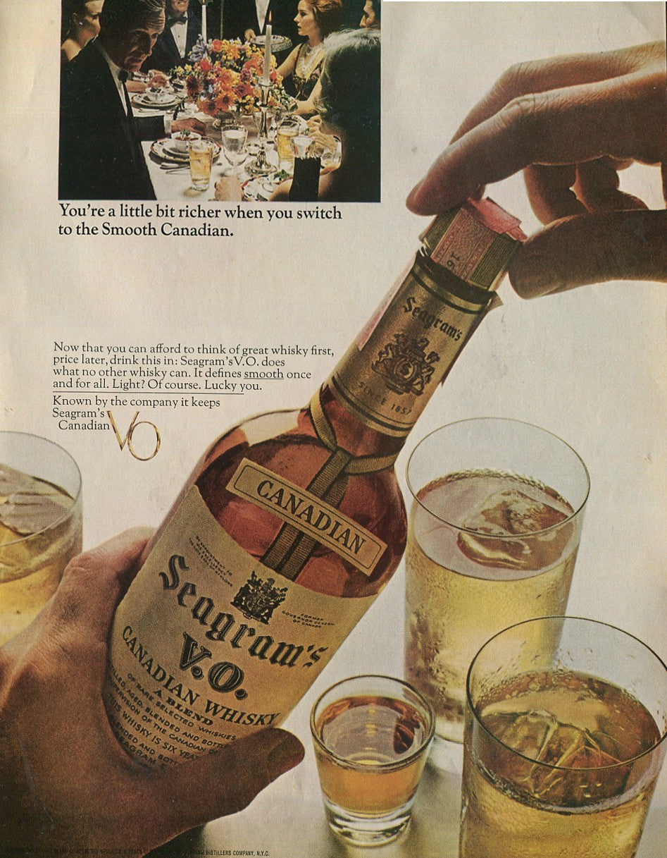 Antique Seagram’s Whiskey Advertisements – 50‑Ad Master Collection (1937–1972) – Canadian, American & Scotch – Historical Lot