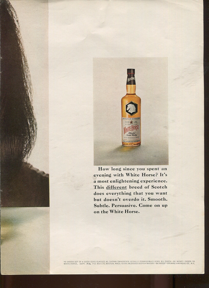 Antique White Horse Whisky Advertisements – Complete 10‑Ad Family Collection (1940s–1970s) – Set #2