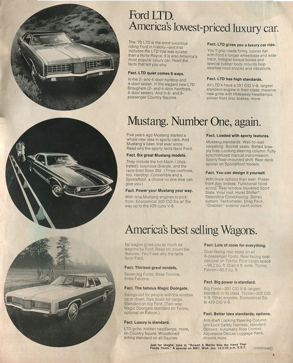 Antique Ford & Mercury Advertisements Collection – 1920s–1980s – 100 Original Vintage Automotive Ads - Lot #1