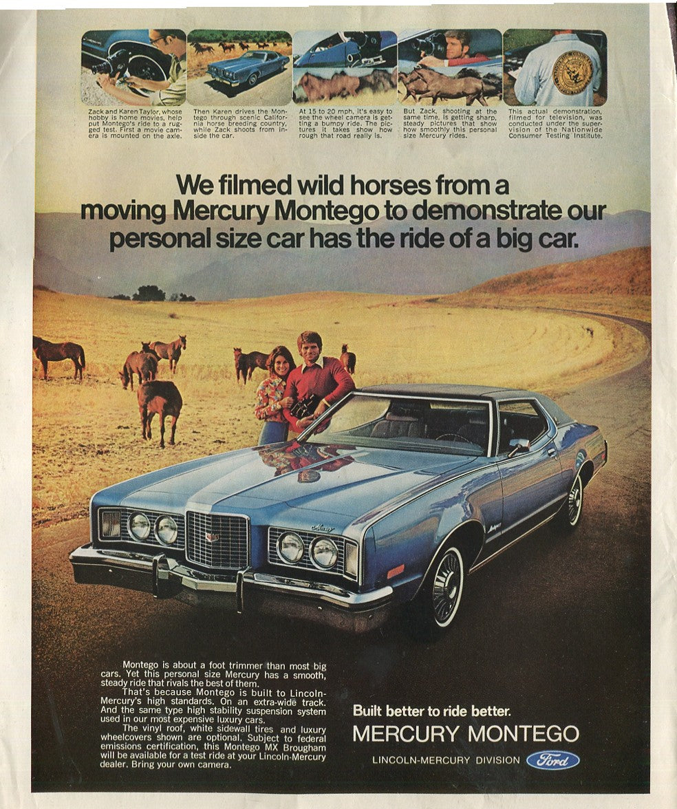 Lincoln & Mercury Vintage Advertising Collection – 60 Original Magazine Ads (1930–1974) – Continental, Capri, Cougar, Montego, Comet & More - Lot #1