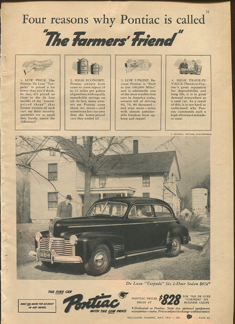 Antique Pontiac Automobile Advertisements – 10‑Piece Vintage Lot (1940s–1960s) – Set #1