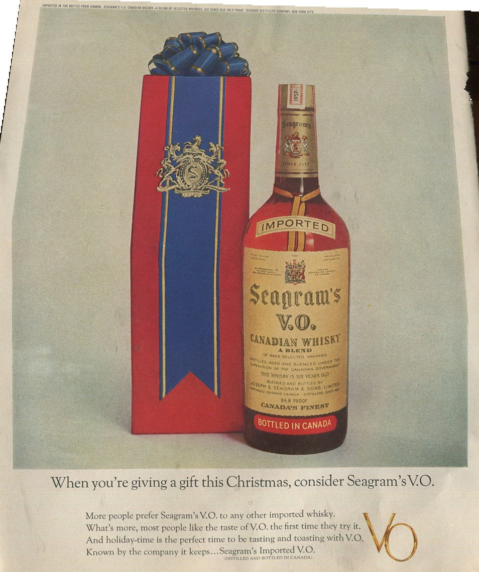 Antique Seagram’s Whiskey Advertisements – 50‑Ad Master Collection (1937–1972) – Canadian, American & Scotch – Historical Lot