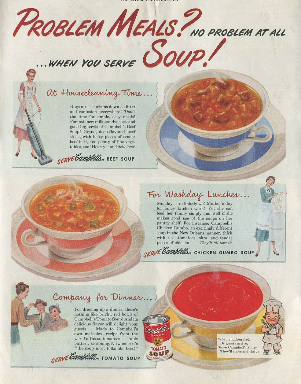Antique Campbell’s Soup Advertisements – Complete Historical Collection (1927–1971) – 50 Original Vintage Ads - #1