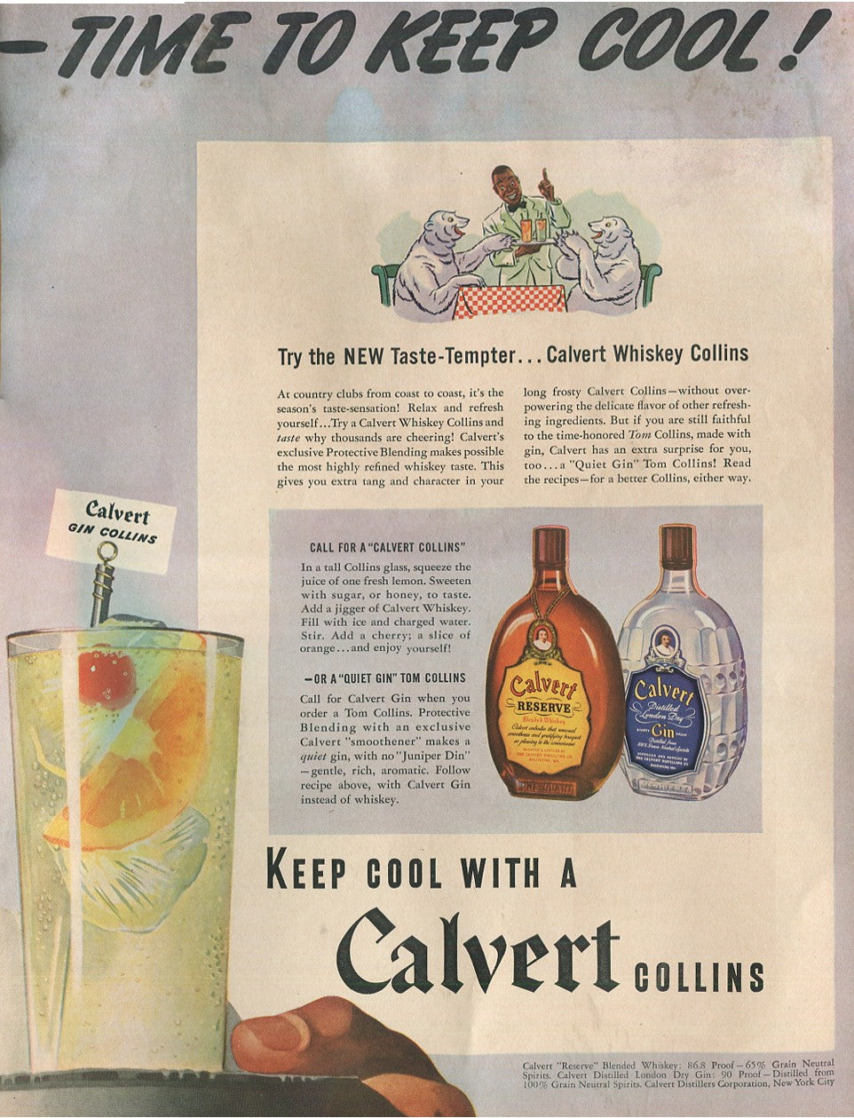 Antique Advertisements – Calvert Family of Ads (1941–1972) – Master Lot of 40 Ads - Lot #1