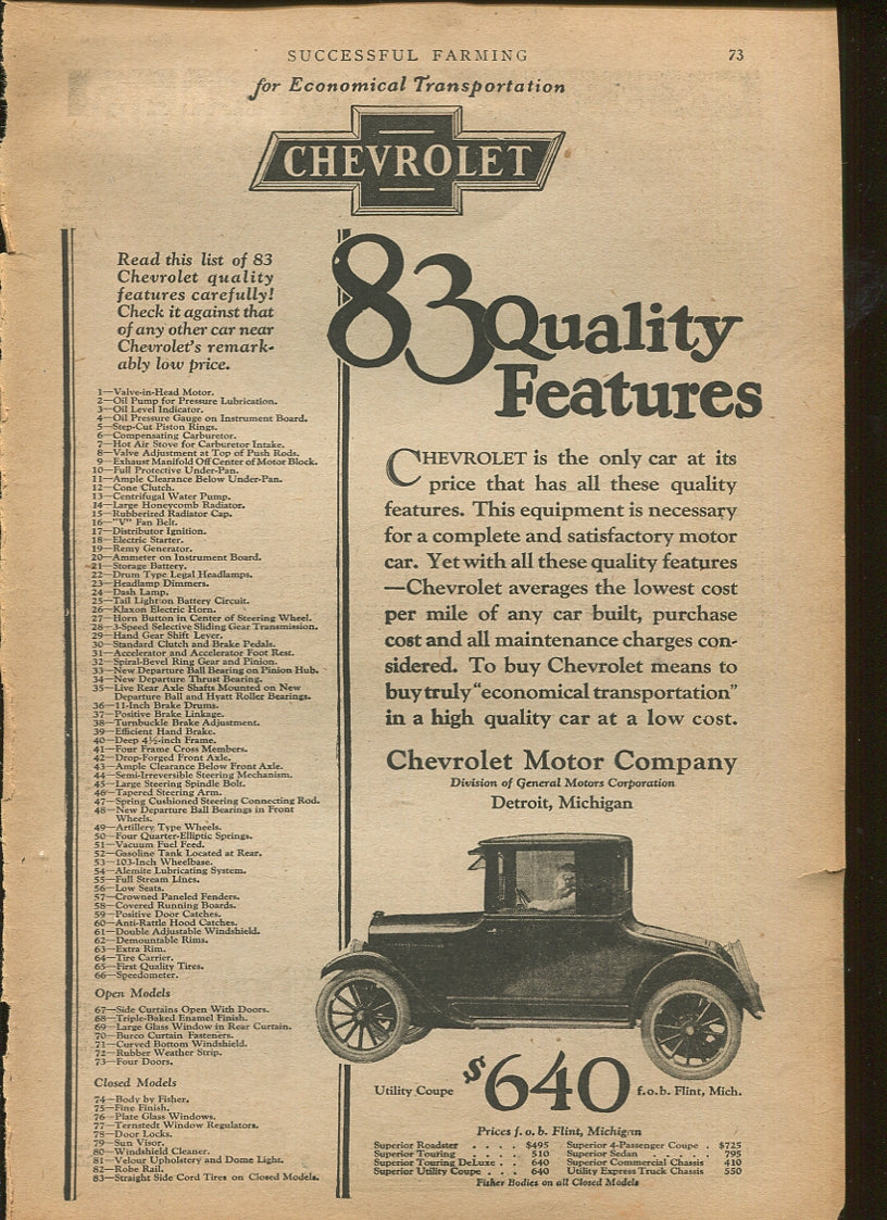 Antique Chevrolet Automobile Advertisements – 80 Original Print Ads, 1924–1992 – Cars, Trucks, WWII, Soap Box Derby & Classic Models