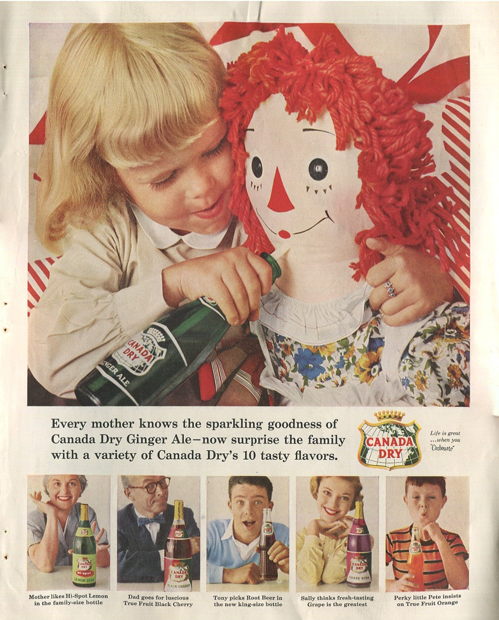 Antique Canada Dry Advertisements – Complete 10‑Ad Collection (1930s–1960s) – Original Vintage Prints - Lot #1