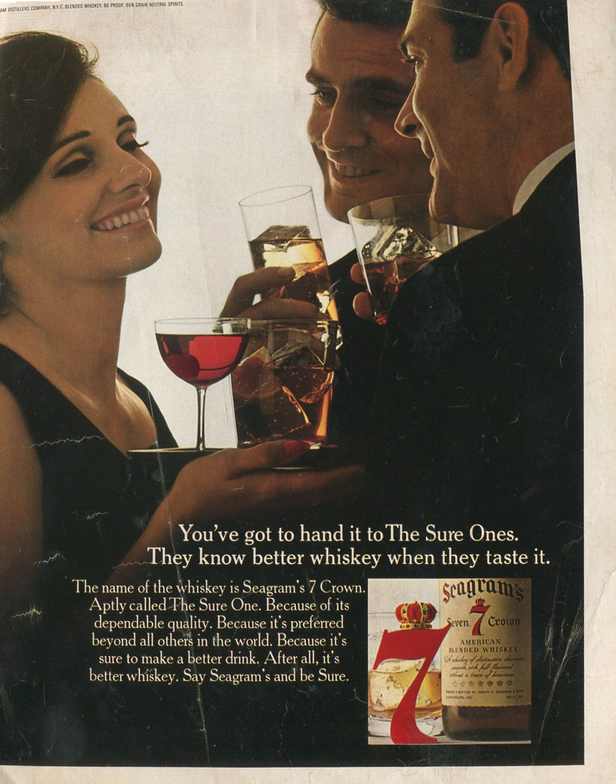 Antique Seagram’s Whiskey Advertisements – 50‑Ad Master Collection (1937–1972) – Canadian, American & Scotch – Historical Lot