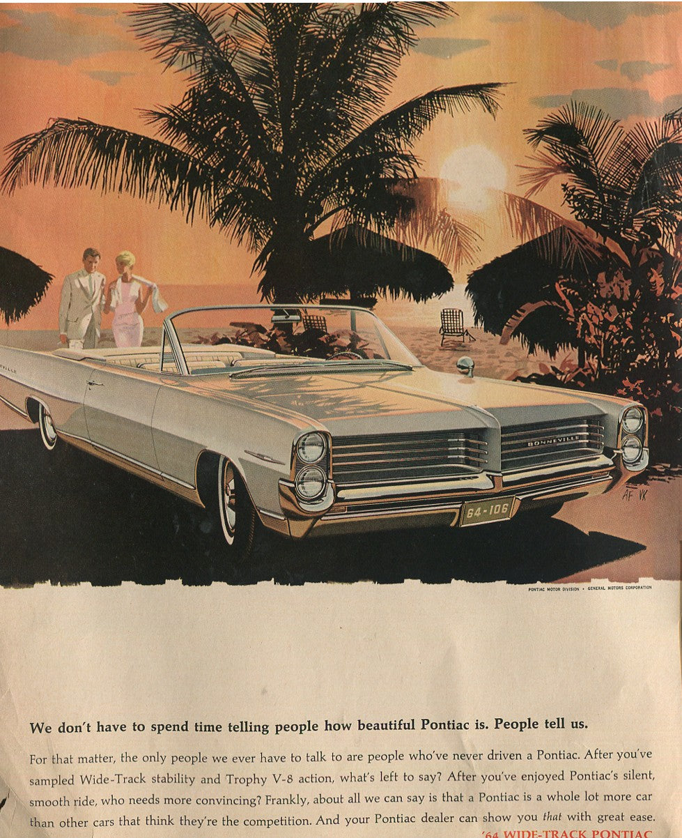 Antique Pontiac Automobile Advertisements – 10‑Piece Vintage Lot (1940s–1960s) – Set #1