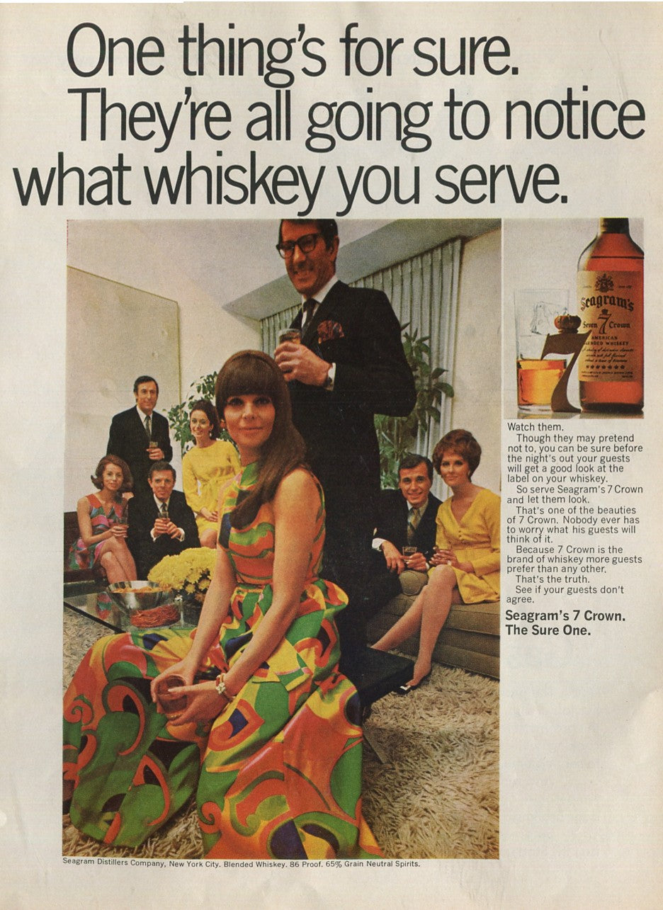 Antique Seagram’s Whiskey Advertisements – 50‑Ad Master Collection (1937–1972) – Canadian, American & Scotch – Historical Lot