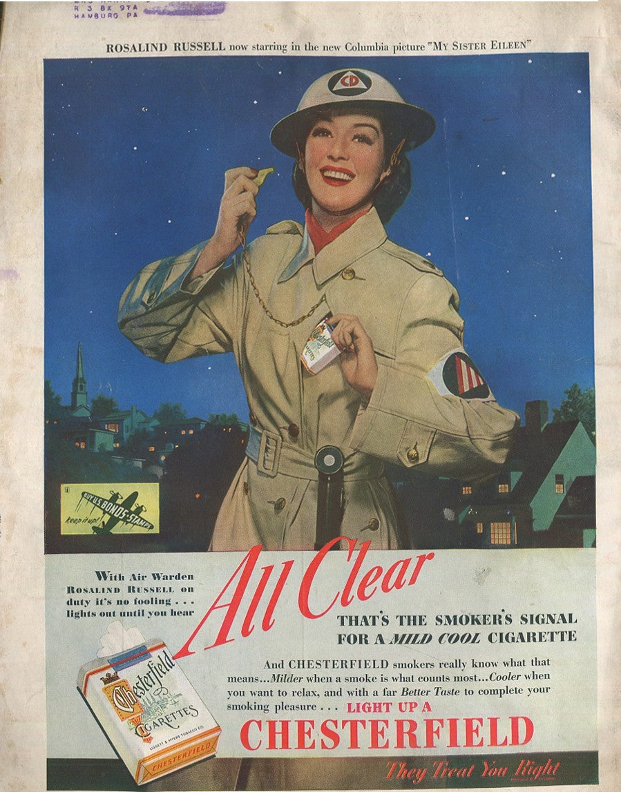 Antique Chesterfield Cigarette Advertisements – 20‑Piece Vintage Magazine Collection (1937–1965) – Lot #1