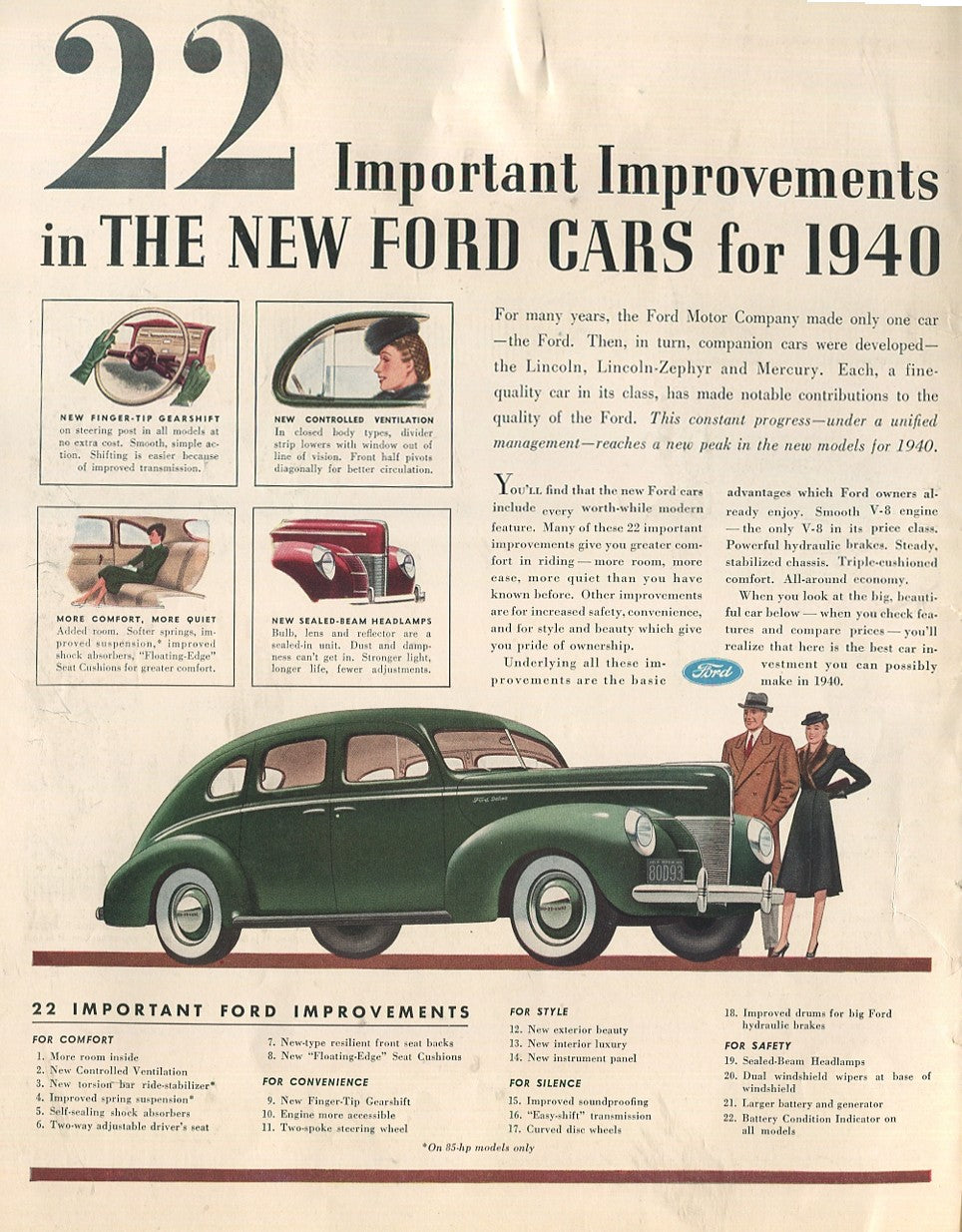 Antique Ford & Mercury Advertisements Collection – 1920s–1980s – 100 Original Vintage Automotive Ads - Lot #1