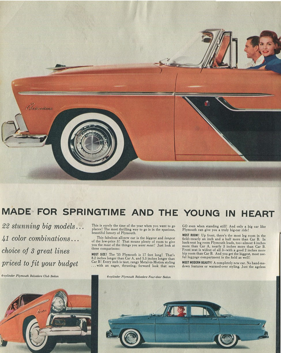 Vintage Plymouth Automobile Print Ads – Collection of 30 Original Magazine Advertisements (1934–1974) - Lot #1