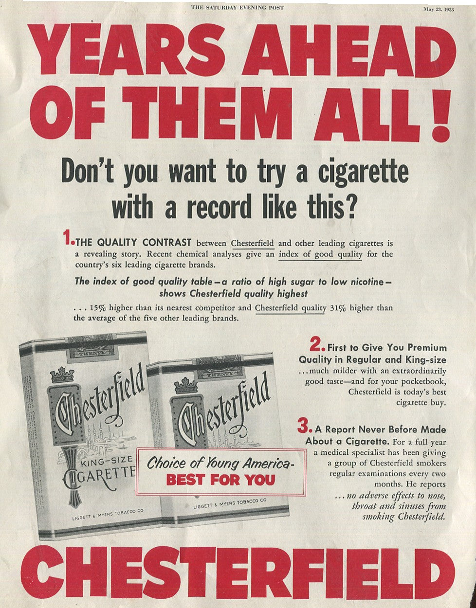 Antique Advertisements – Chesterfield Family of Ads – 20‑Piece Collector’s Set (1937–1965) – Lot #3