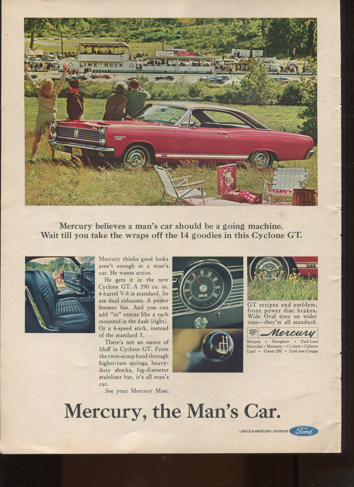 Lincoln & Mercury Vintage Advertising Collection – 60 Original Magazine Ads (1930–1974) – Continental, Capri, Cougar, Montego, Comet & More - Lot #1