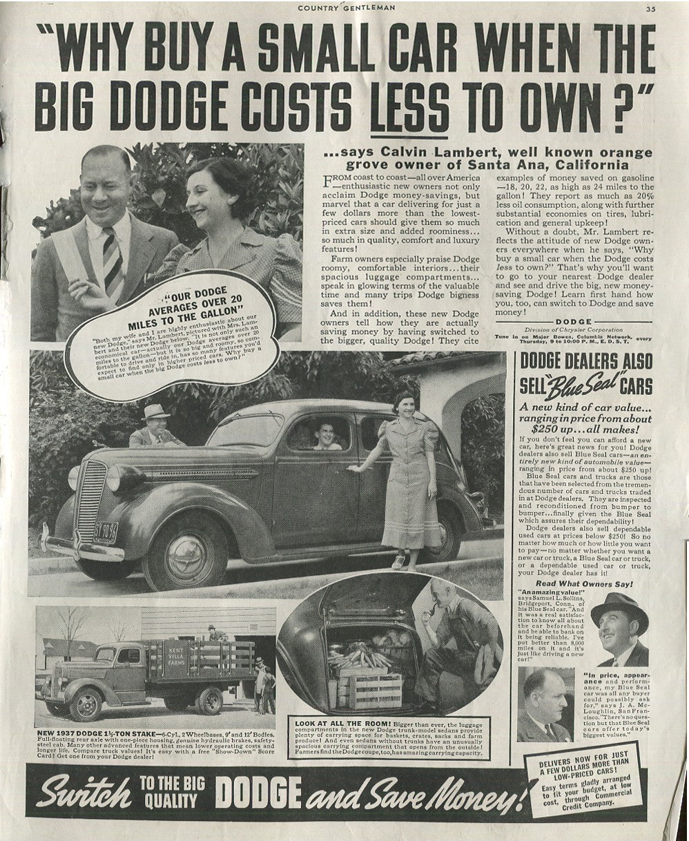 Antique Dodge Advertisements – 20‑Piece Historical Lot (1924–1974) – Lot #1