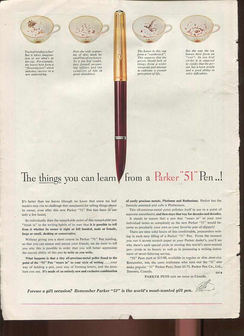 Antique Parker Pen Advertisements • 20‑Piece Historical Lot • 1934–1988 Pen & Ink Era Collection – Lot #1