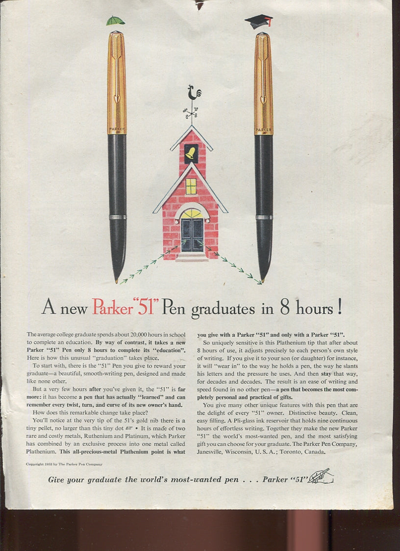 Antique Parker Pen Advertisements • 20‑Piece Historical Lot • 1934–1988 Pen & Ink Era Collection – Lot #1