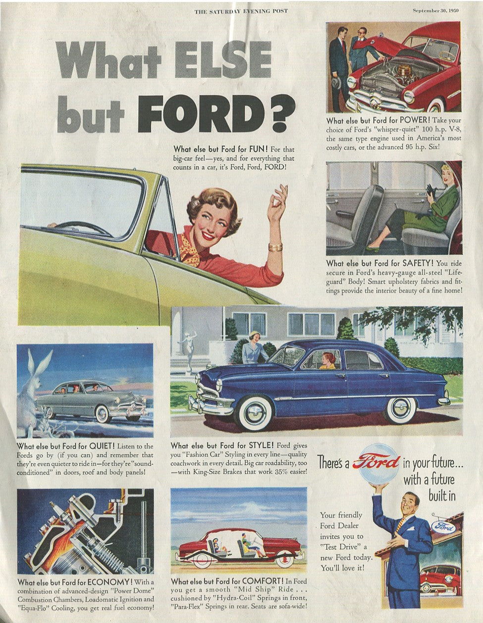 Antique Ford & Mercury Advertisements Collection – 1920s–1980s – 100 Original Vintage Automotive Ads - Lot #1