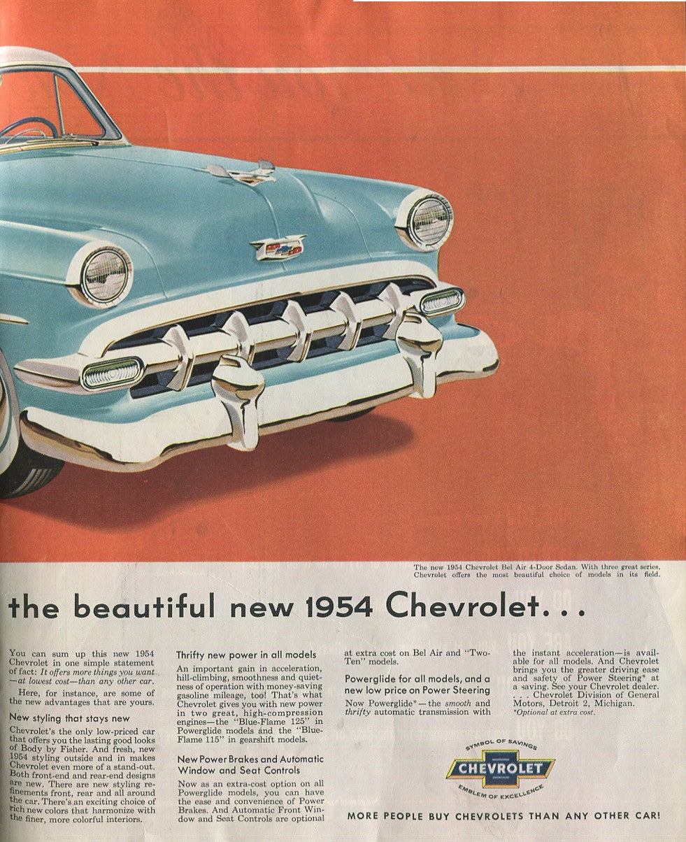 Antique Chevrolet Automobile Advertisements – 80 Original Print Ads, 1924–1992 – Cars, Trucks, WWII, Soap Box Derby & Classic Models