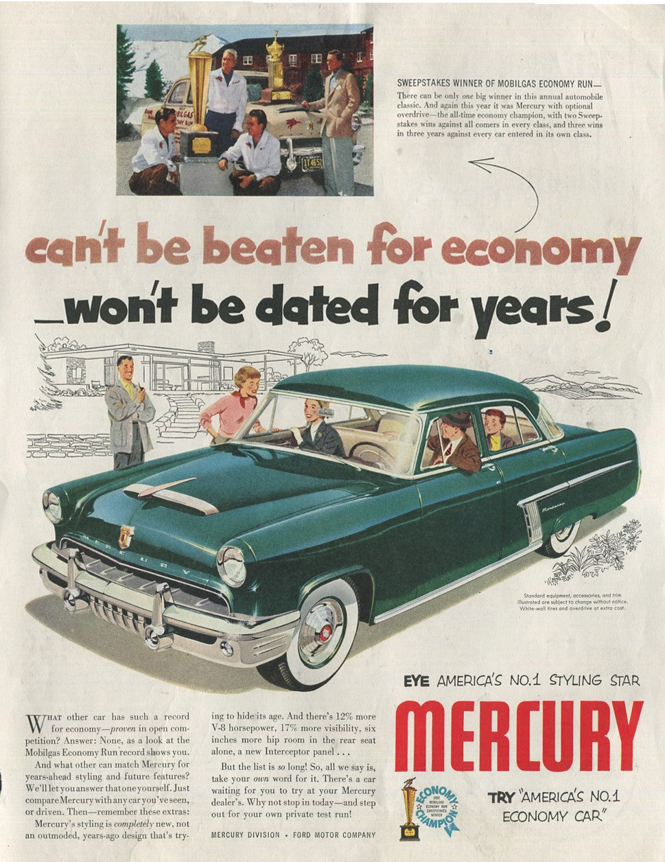 Lincoln & Mercury Vintage Advertising Collection – 60 Original Magazine Ads (1930–1974) – Continental, Capri, Cougar, Montego, Comet & More - Lot #1